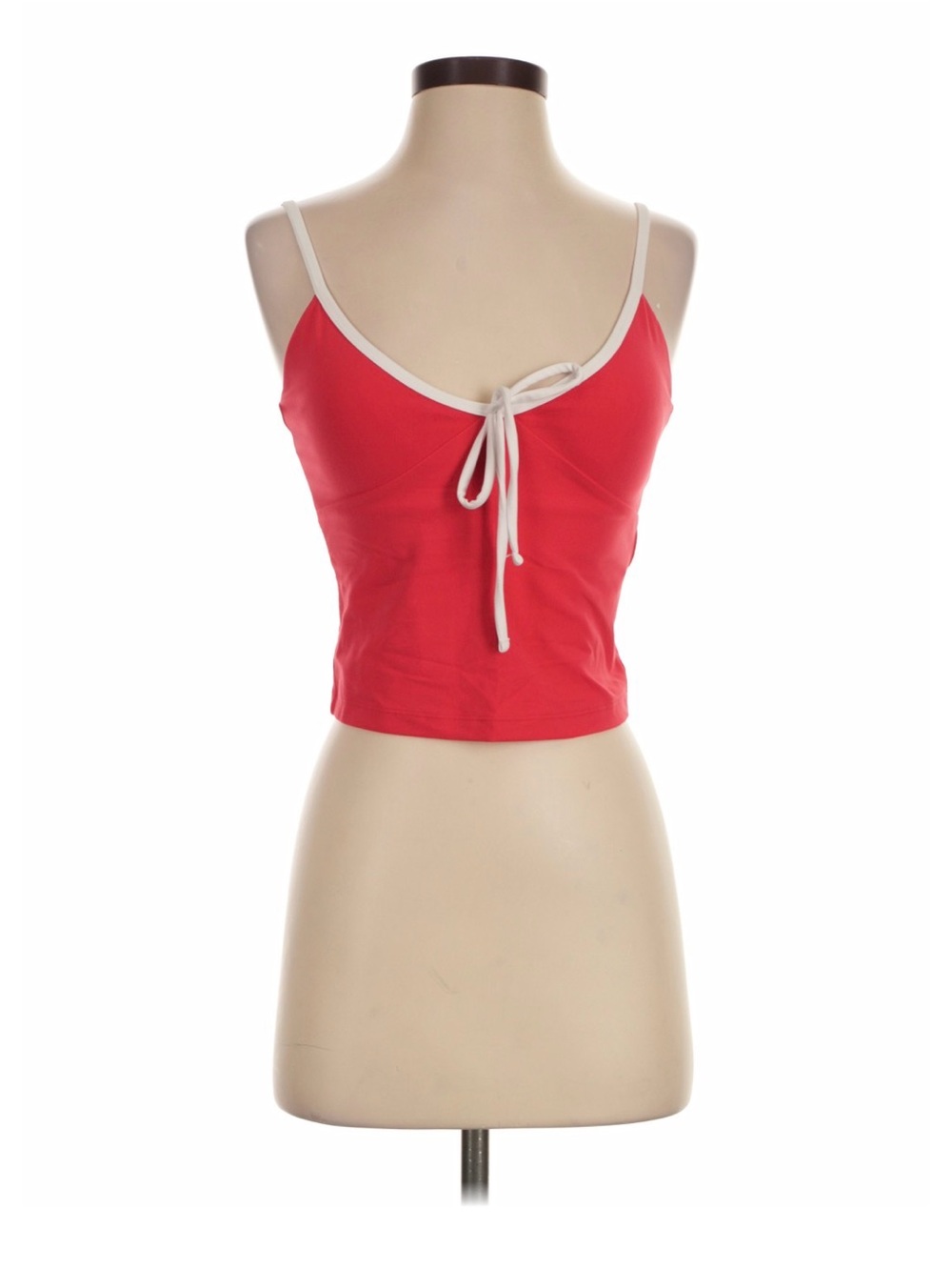 Abercrombie YPB red & white tank top with cute bow detail